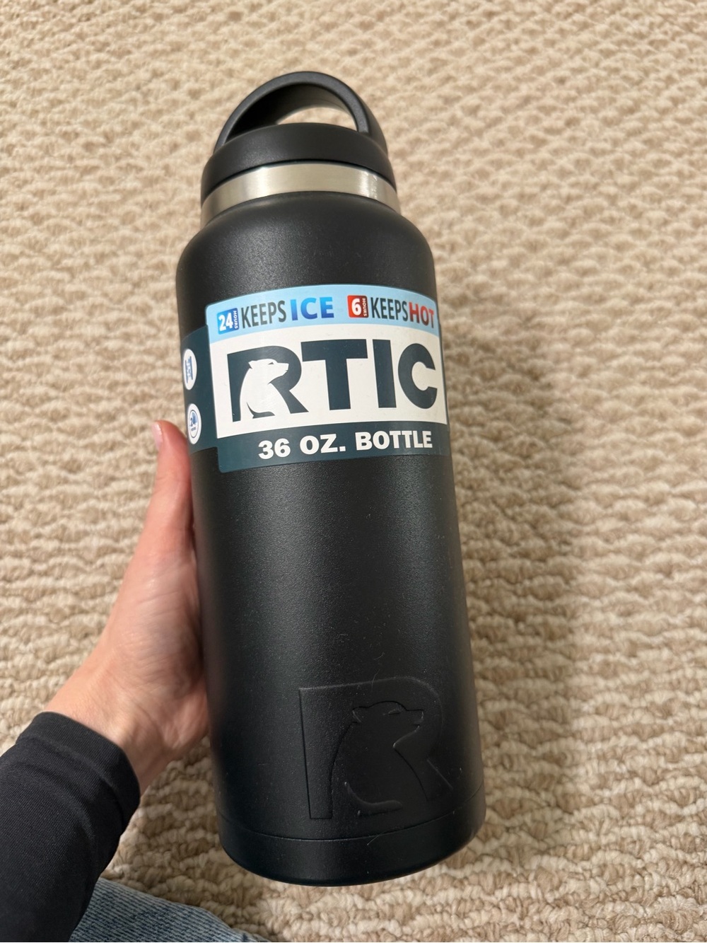 RTIC 36 oz. Matte Black Insulated Bottle